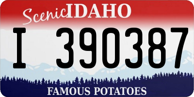ID license plate I390387
