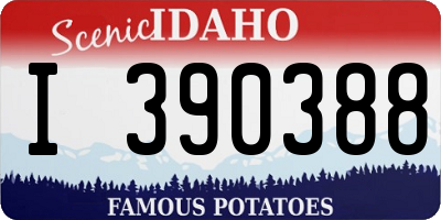 ID license plate I390388