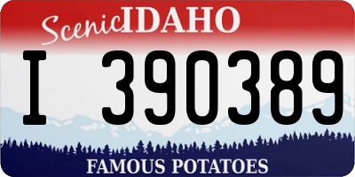 ID license plate I390389