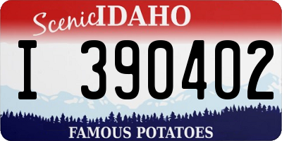 ID license plate I390402