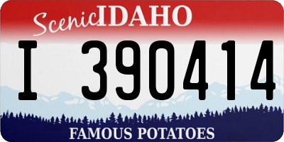 ID license plate I390414