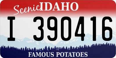 ID license plate I390416