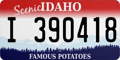 ID license plate I390418