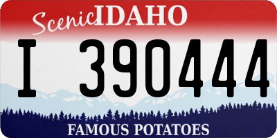 ID license plate I390444
