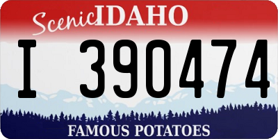 ID license plate I390474