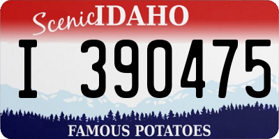 ID license plate I390475