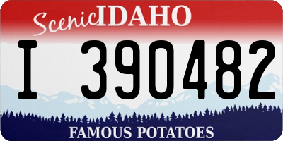 ID license plate I390482