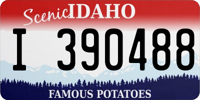 ID license plate I390488