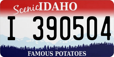 ID license plate I390504