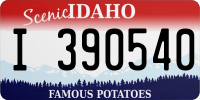 ID license plate I390540