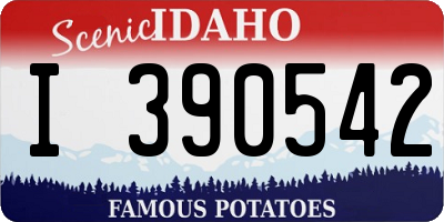 ID license plate I390542