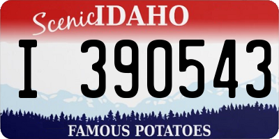 ID license plate I390543