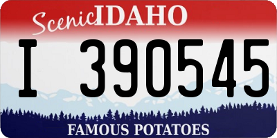 ID license plate I390545