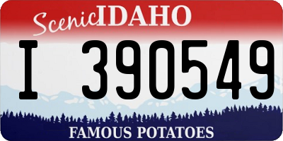 ID license plate I390549