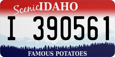 ID license plate I390561