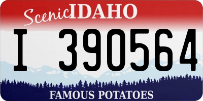 ID license plate I390564
