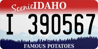 ID license plate I390567