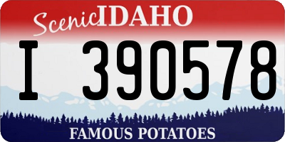 ID license plate I390578