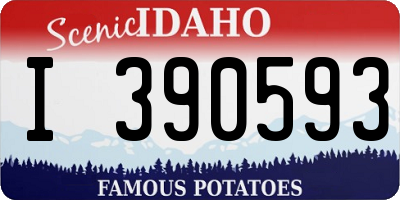 ID license plate I390593