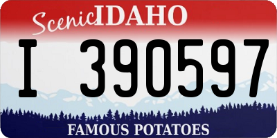 ID license plate I390597