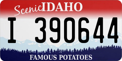 ID license plate I390644