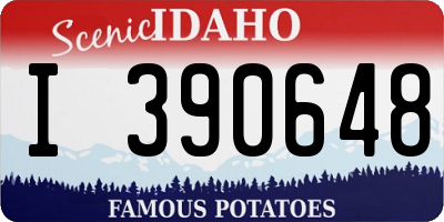 ID license plate I390648