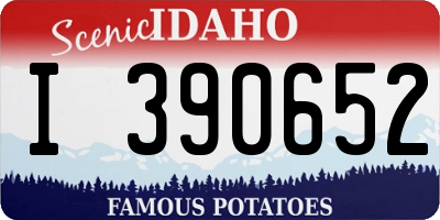 ID license plate I390652