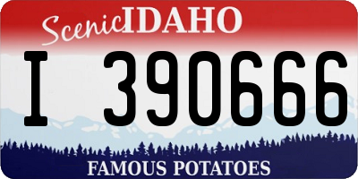 ID license plate I390666
