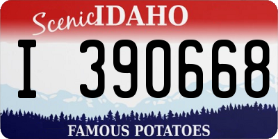 ID license plate I390668