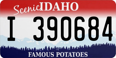 ID license plate I390684