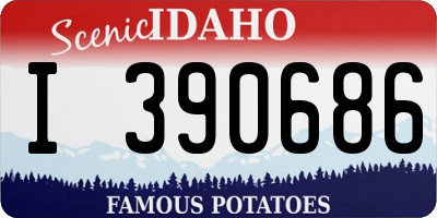 ID license plate I390686