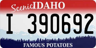 ID license plate I390692