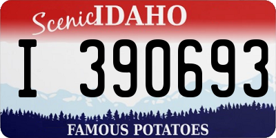 ID license plate I390693