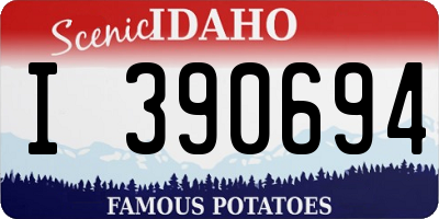 ID license plate I390694