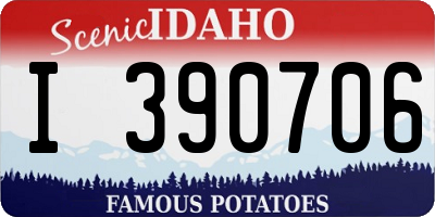 ID license plate I390706