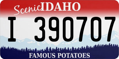 ID license plate I390707