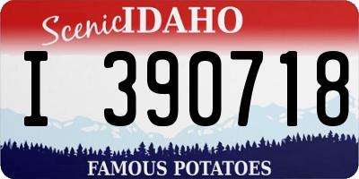 ID license plate I390718