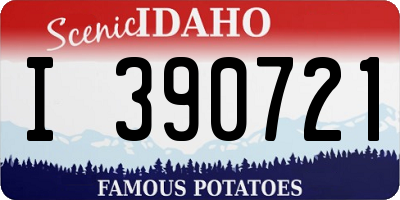 ID license plate I390721