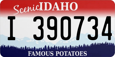 ID license plate I390734