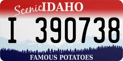 ID license plate I390738