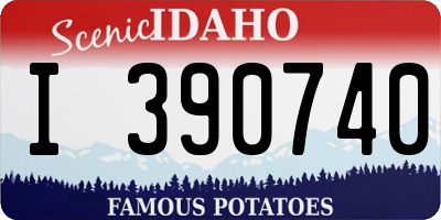 ID license plate I390740