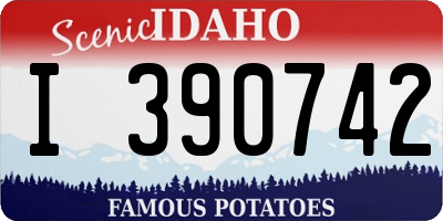 ID license plate I390742
