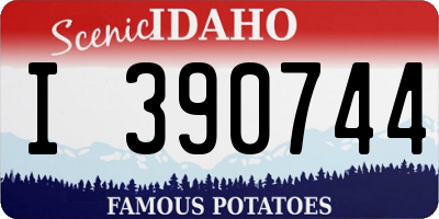 ID license plate I390744