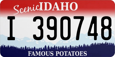 ID license plate I390748