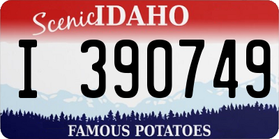 ID license plate I390749