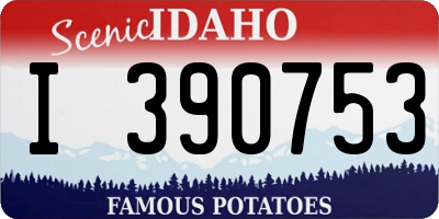ID license plate I390753