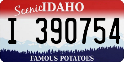 ID license plate I390754