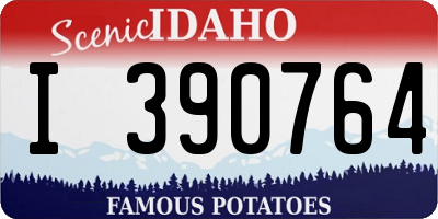 ID license plate I390764