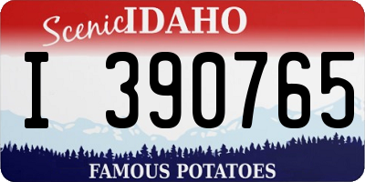 ID license plate I390765