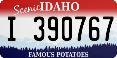 ID license plate I390767